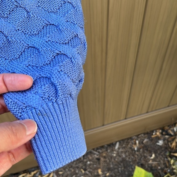 Saks Fifth Avenue 100% Silk Cable Knit Pullover Sweater size XXL Old Mon… - Picture 10 of 12